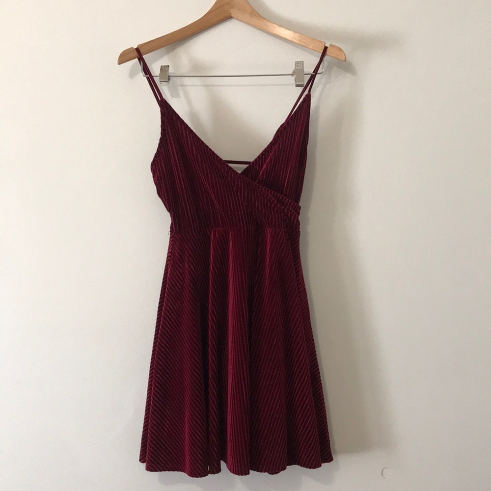 Red Velvet Skater Dress